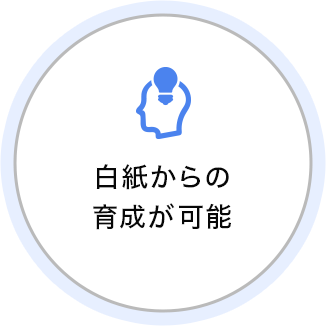 白紙からの育成が可能
